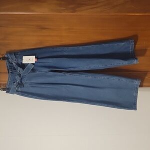 Cider Denim Flare Jeans with Tie Waist